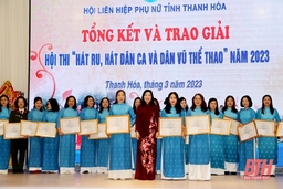 Hội LHPN tỉnh tổng kết đợt thi đua đặc biệt và trao giải Hội thi “Hát ru, hát dân ca và dân vũ thể thao”