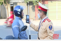 Công an huyện Thọ Xuân: Xử phạt 100 trường hợp vi phạm nồng độ cồn