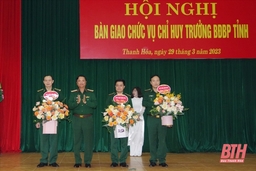 Bàn giao chức vụ Chỉ huy trưởng Bộ đội Biên phòng tỉnh Thanh Hóa