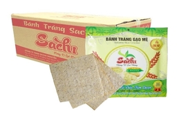 Bánh tráng gạo mè Sachi - Món bánh ăn kèm tuyệt hảo trong mỗi bữa ăn