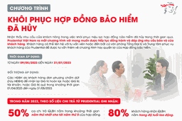 Prudential hỗ trợ khách hàng khôi phục hiệu lực hợp đồng bảo hiểm đã hủy