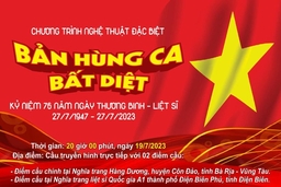 Cầu Truyền hình trực tiếp Chương trình nghệ thuật “Bản hùng ca bất diệt”