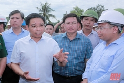 Quyết liệt, khẩn trương thi công dự án cao tốc đoạn Quốc lộ  45 - Nghi Sơn