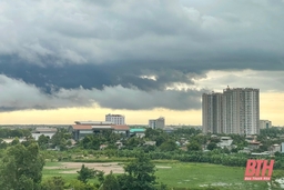 Thanh Hoá có nơi mưa rất to và rải rác có dông