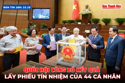 Bản tin 18 giờ ngày 25/10: Quốc hội công khai kết quả bỏ phiếu tín nhiệm đối với 44 chức danh