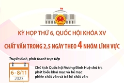 Kỳ họp thứ 6, Quốc hội khóa XV: Chất vấn theo bốn nhóm lĩnh vực