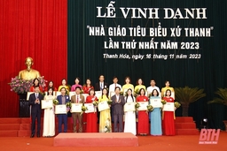 Vinh danh 118 “Nhà giáo tiêu biểu xứ Thanh” lần thứ nhất năm 2023