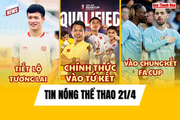 Tin thể thao 21/4:  U23 Việt Nam và U23 Uzbekistan  “dắt tay” nhau vào tứ kết