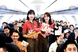 Vietjet mở bán vé chỉ từ 0 đồng tri ân khách hàng dịp kỷ niệm 10 năm bay Singapore