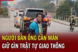 Người đàn ông cần mẫn giữ gìn trật tự giao thông