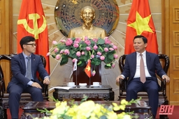 Bí thư Tỉnh ủy Đỗ Trọng Hưng tiếp xã giao  Phó Chủ tịch Tập đoàn Điện lực Hàn Quốc