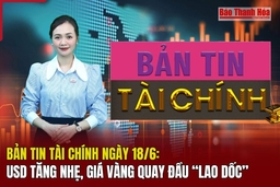 Bản tin Tài chính ngày 18/6: USD tăng nhẹ, giá vàng quay đầu “lao dốc”