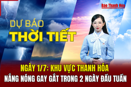 Dự báo thời tiết ngày 1/7: Khu vực Thanh Hóa nắng nóng gay gắt 2 ngày đầu tuần