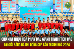 Chủ nhà Thiệu Hoá phấn đấu giành thành tích cao tại Giải Bóng Đá Nhi đồng Cúp Báo Thanh Hoá lần thứ III - năm 2024