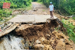 Kiểm tra tình hình thiệt hại do mưa, lũ trên địa bàn huyện Quan Hoá
