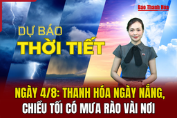 Dự báo thời tiết ngày 4/8 :   Ngày nắng nóng