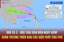 [Bản tin 18h] Bão số 3 – bão Yagi diễn biến nguy hiểm; khẩn trương triển khai các biện pháp ứng phó