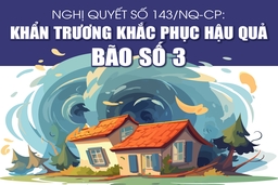 [Infographics] -  Nghị quyết số 143/NQ-CP: Khẩn trương khắc phục hậu quả bão số 3