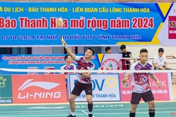 Ấn tượng ngày khai màn giải Cầu lông Báo Thanh Hoá mở rộng năm 2024