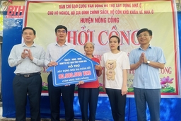 Trưởng Ban Nội chính Tỉnh ủy Nguyễn Ngọc Tiến dự Lễ khởi công xây dựng nhà ở cho hộ nghèo, hộ gia đình chính sách, hộ còn khó khăn về nhà ở huyện Nông Cống