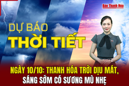 Dự báo thời tiết ngày 10/10: Thanh Hóa trời dịu mát