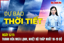 Thời tiết ngày 6/11: Thanh Hóa mưa lạnh, nhiệt độ thấp nhất 18-19 độ C