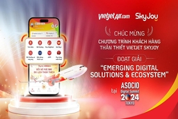 Vietjet SkyJoy nhận Giải thưởng ASOCIO DX Award 2024, khẳng định vị thế tiên phong trong sáng tạo dịch vụ khách hàng