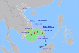 Áp thấp nhiệt đới khả năng mạnh lên thành bão trong đêm nay