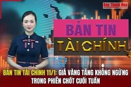 Bản tin Tài chính 11/1: Giá vàng tăng không ngừng trong phiên chốt cuối tuần