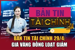 Bản tin Tài chính 29/4: Giá vàng đồng loạt giảm