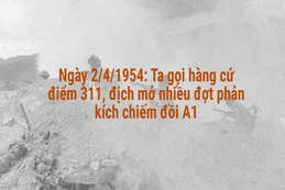 Ngày 2/4/1954: Ta gọi hàng cứ điểm 311, địch mở nhiều đợt phản kích chiếm đồi A1