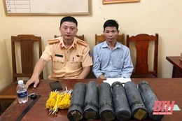 Bắt quả tang đối tượng tàng trữ  trái phép thuốc nổ