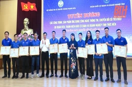 Tuyên dương các công trình, sản phẩm ứng dụng CNTT, chuyển đổi số tiêu biểu do đoàn viên, thanh niên thực hiện