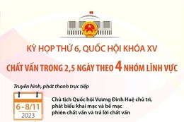 Kỳ họp thứ 6, Quốc hội khóa XV: Chất vấn theo bốn nhóm lĩnh vực