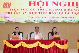 Đoàn ĐBQH tỉnh tiếp xúc cử tri các huyện Quan Hóa, Lang Chánh trước Kỳ họp thứ 7, Quốc hội khóa XV