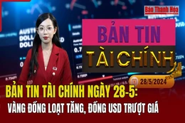 Bản tin Tài chính ngày 28/5: Vàng đồng loạt tăng, đồng USD trượt giá