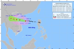 Bão số 5 cách Nghệ An 660km, từ đêm nay đất liền Thanh Hóa có gió mạnh, mưa lớn