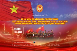 [Trực tiếp] Lễ kỷ niệm 80 năm Ngày truyền thống Lực lượng vũ trang tỉnh Thanh Hóa