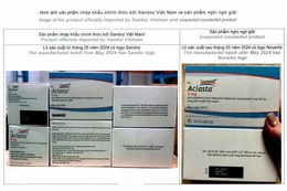 Sở Y tế khuyến cáo không kinh doanh, sử dụng thuốc Aclasta có dấu hiệu giả mạo