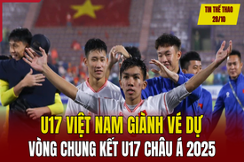 Tin thể thao 28/10: U17 Việt Nam giành vé dự Vòng chung kết U17 châu Á 2025