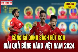 Tin thể thao 23/1: Công bố danh sách rút gọn giải Quả bóng vàng Việt Nam 2024