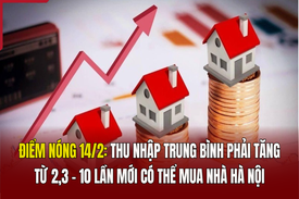 Điểm nóng 14/2: Thu nhập trung bình phải tăng 2,3 – 10 lần mới có thể mua nhà Hà Nội