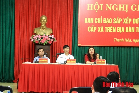 Hội nghị giao ban Ban Chỉ đạo sắp xếp đơn vị hành chính cấp xã trên địa bàn tỉnh