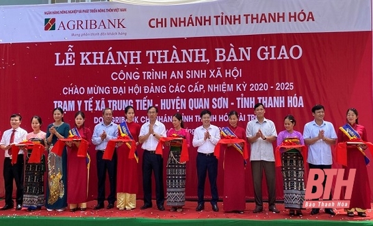 Agribank Thanh Hóa bàn giao 2 công trình an sinh xã hội tại Quan Hóa và Quan Sơn