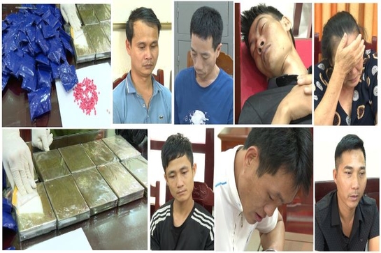 Triệt phá đường dây mua bán, vận chuyển hơn 22.000 viên ma túy tổng hợp và 10 bánh heroin từ Lào về Việt Nam tiêu thụ