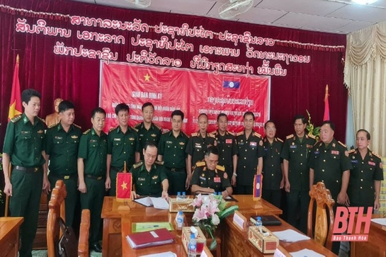 Hội đàm giữa Bộ CHQS tỉnh Hủa Phăn (Lào) với Bộ Chỉ huy BĐBP Thanh Hoá