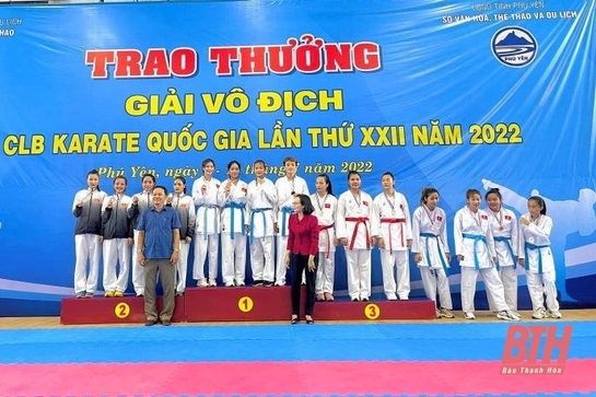 Giải Vô địch các CLB Karate Quốc gia 2022: Thanh Hóa gây ấn tượng với 4 huy chương vàng