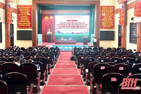 Huyện Hà Trung tổ chức hội nghị tổng kết 20 năm triển khai thực hiện Nghị định số 78/2002/NĐ-CP của Chính phủ