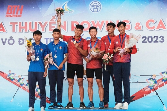 Các VĐV Thanh Hóa giành thành tích xuất sắc tại Giải đua thuyền rowing và canoeing vô địch trẻ Quốc gia 2023