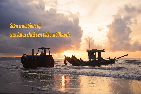 Sớm mai bình dị của làng chài ven biển xứ Thanh